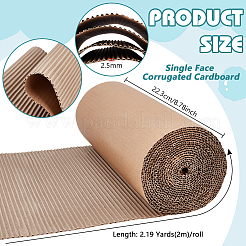 梱包用片面厚紙ロール  ストレージ  DIYクラフト  キャメル  2000x223x2.5mm&nbsp;DIY-WH0671-194A-01