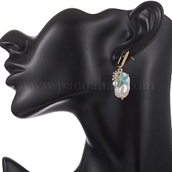 Natural Keshi Pearl Stud Dangle Earrings&nbsp;EJEW-JE07224