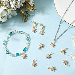 10Pcs Rack Plating Brass Micro Pave Cubic Zirconia Charms&nbsp;KK-BBC0021-56