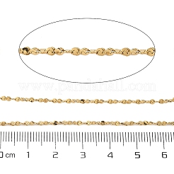 304ステンレススチールチェーン  ハンダ付け  ゴールドカラー  1.5x0.5mm&nbsp;CHS-L001-170-0.5mm-G