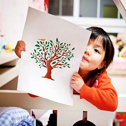 ペット中空アウト図面絵画ステンシルセット子供のための十代の少年少女  DIYスクラップブッキング用  学校のプロジェクト  ツリー  200x200mm  12枚/セット&nbsp;DIY-WH0172-752