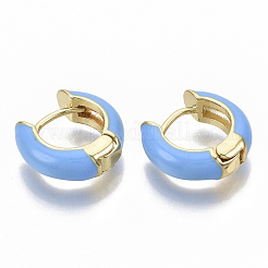 Brass Huggie Hoop Earrings&nbsp;EJEW-S209-01B