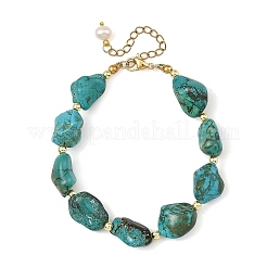 Dyed Natural Magnesite Nuggets Beaded Bracelets for Women&nbsp;BJEW-JB14252