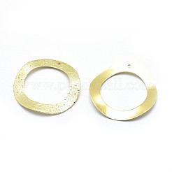 真鍮チャーム  カドミウムフリー＆ニッケルフリー＆鉛フリー  リング  バンピー  18KGP本金メッキ  31x30.5x1mm  穴：1.2mm&nbsp;KK-J279-37G-NR