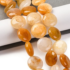 天然石トパーズ翡翠ビーズ連売り  フラットラウンド  16x6.5~7mm  穴：1.2mm  約25個/連  14.96~15.35インチ（38~39cm）&nbsp;G-C159-A06-01