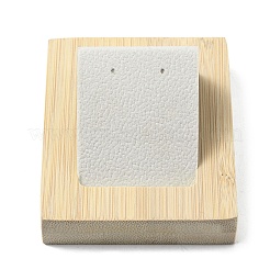 竹イヤリングディスプレイスタンド  アイロンとベルベットで  ライトグレー  5.9x7.1x3.5cm  穴：1mm&nbsp;EDIS-R027-02