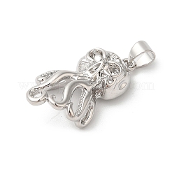 Rack Plating Octopus Brass Pendants&nbsp;KK-Z056-03P