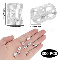 300Pcs Aluminum Dreadlocks Beads Hair Decoration&nbsp;ALUM-PA0001-01S