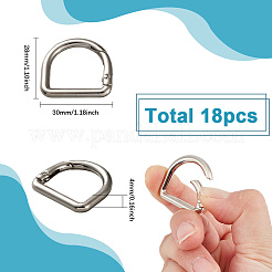 18Pcs Alloy Spring Gate Rings&nbsp;FIND-SC0014-04P