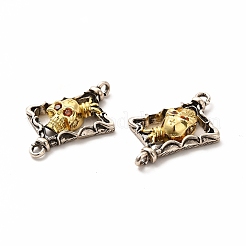 Rack Plating Brass Micro Pave Cubic Zirconia Pendants&nbsp;KK-K165-23