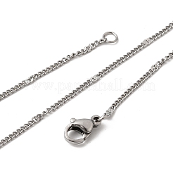 12mm 304ステンレススチール製テクスチャードツイストチェーンネックレス（男女兼用）1.8個  変色なし  ステンレス鋼色  17.99インチ（45.7cm）&nbsp;NJEW-H093-20P-02
