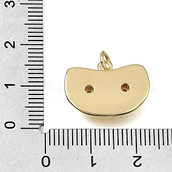 Brass Micro Pave Clear Cubic Zirconia Pendants&nbsp;CU-CBAEEA8-23G