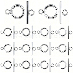 304ステンレススチールマンテル30セット  銀  リング：16.5x12x2mm  穴：3mm  バー：18x7x2mm  穴：3mm&nbsp;STAS-SC0021-29S