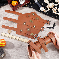Adjustable PU Leather Cuff Wristband for Bikers&nbsp;AJEW-WH0415-25A