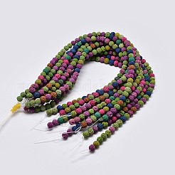 Natural Lava Rock Round Bead Strands&nbsp;G-I124-8mm-07