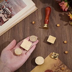 DIY Scrapbook Blank Brass Wax Seal Stamp Heads&nbsp;DIY-OC0015-85