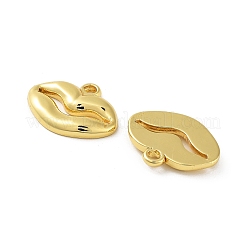 304ステンレスペンダント  18KGP本金メッキ  リップ  16x21x3mm  穴：2.2mm&nbsp;STAS-F304-04G-02