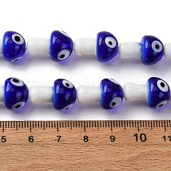 Handmade Evil Eye Lampwork Beads Strands&nbsp;LAMP-S069-01E