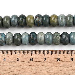天然寿山翡翠ビーズ連売り  ロンデル  10~10.5x5~6mm  穴：0.8mm  約67~79個/連  14.96~15.35''（38~39センチメートル）&nbsp;G-T140-73A