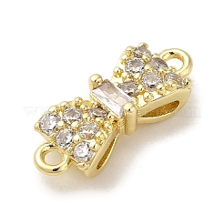 Brass Pave Clear Cubic Zirconia Connector Charms&nbsp;LS-KK-G499-14G