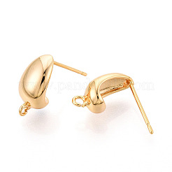 Brass Stud Earring Findings&nbsp;KK-N263-25G