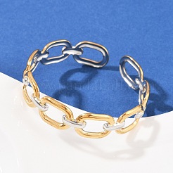 304 Stainless Steel Cuff Bangles for Women&nbsp;BJEW-G757-04GP
