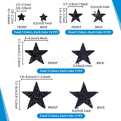 66Pcs 12 Styles Star Glitter Hotfix Rhinestone&nbsp;FIND-PH0023-18