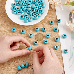 100Pcs Dyed Synthetic Turquoise European Beads&nbsp;SPDL-PH0001-03