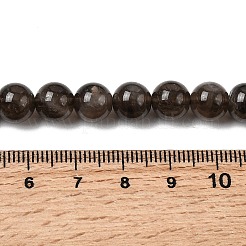 天然石スモーキークォーツビーズ連売り  ラウンド  グレードAB  8.5~9mm  穴：1mm  約46~47個/連  14.96~15.43''（38~39.2センチメートル）&nbsp;X-G-B167-A09-8mm