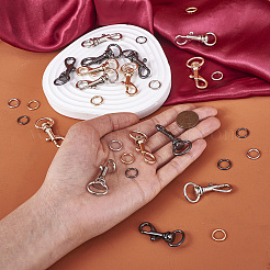 15Pcs 6 Colors Alloy Swivel Snap Hook Clasps&nbsp;FIND-TA0003-79