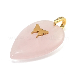 Natural Rose Quartz Pendants&nbsp;G-G470-02G-08