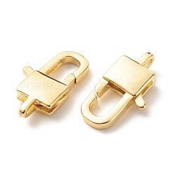 環境に優しい真鍮のカニカン  長持ちメッキ  鉛フリー＆カドミウムフリー  18KGP本金メッキ  19.5x11x4mm  穴：3x1.2mm&nbsp;KK-G405-08G-RS