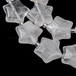 天然石クオーツクリスタルビーズ連売り  水晶  スター  シードビーズで  15~15.5x16~16.5x6.5~7mm  穴：1.4mm  約25個/連  15.75''~16.14''（40~41センチメートル）&nbsp;G-K359-E21