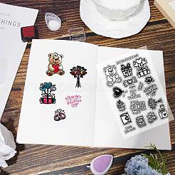 プラスチックスタンプ  DIYスクラップブッキング用  装飾的なフォトアルバム  カード作り  スタンプシート  バレンタインデー  160x110mm&nbsp;DIY-WH20018-0272