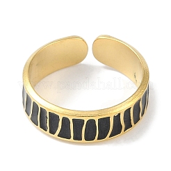 Ion Plating(IP) 304 Stainless Steel Enamel Cuff Finger Rings&nbsp;RJEW-L107-085G-02
