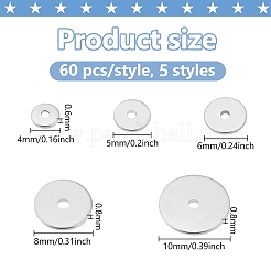 5 Styles 304 Stainless Steel Spacer Beads&nbsp;STAS-BC0003-71P