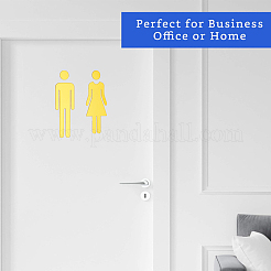 Acrylic TOILET Sign Stickers&nbsp;DIY-WH0569-66A-03