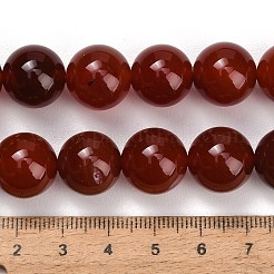 天然石カーネリアンビーズ連売り  染め＆加熱  スムーズなラウンド  グレードB  14mm  穴：1mm  約28個/連  15.28~15.35''（38.8~39センチメートル）&nbsp;GG-CBA1CAF-A01-14mm