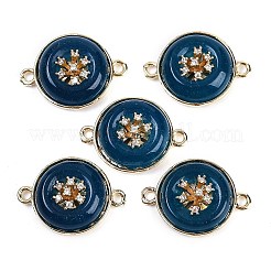 Dyed Natural White Jade Flat Round Links&nbsp;G-I375-08G