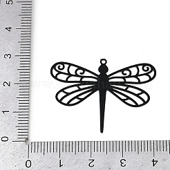 Spray Painted 430 Stainless Steel Etched Metal Embellishments Pendants&nbsp;STAS-A192-02EB