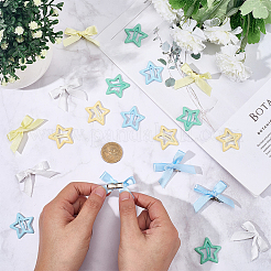 12Pcs Star Iron Snap Hair Clips&nbsp;OHAR-CP0001-24B