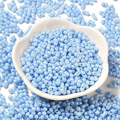 Opaque Colours Luster Glass Seed Beads&nbsp;X1-SEED-B001-01A-07