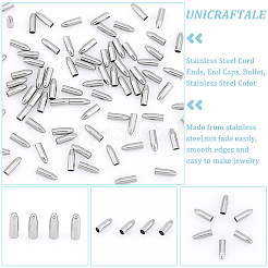 200Pcs 304 Stainless Steel Cord Ends&nbsp;STAS-UN0052-38