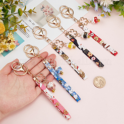 5個 5色 招き猫 幸運猫 磁器ペンダント キーホルダー  合金パーツ  カーバッグ用ペンダントストラップキーホルダー  ミックスカラー  17.3~17.9cm  1pc /カラー&nbsp;FIND-OC0002-39