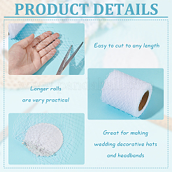 25 Yards Polyester Mesh Ribbons&nbsp;DIY-WH0002-90A