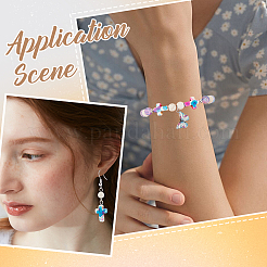 4連売り合成ターコイズビーズ連売り  クロス  染め  カラフル  16x12.5x4mm  穴：1.2mm  約24個/連  15.12インチ（38.4cm）&nbsp;G-SC0003-08
