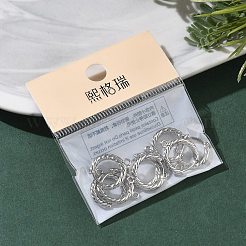 シェグレース 真鍮製フープピアス金具  カドミウムフリー＆ニッケルフリー＆鉛フリー  カン付き  プラチナメッキ  16x14x2mm  穴：1.4mm&nbsp;XGR0152P-90P
