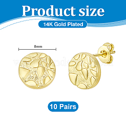 Brass Stud Earrings&nbsp;EJEW-PH0001-51B