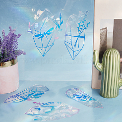 5Pcs Colorful Suncatcher Rainbow Prism Electrostatic Glass Stickers&nbsp;DIY-WH0409-69C