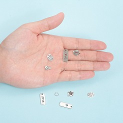 チベット風チャーム  男の贈り物のアイデアをバレンタインデー  混合図形  ミックスカラー  8x2cm  ペンダント：130個/箱&nbsp;TIBEP-YW0001-06